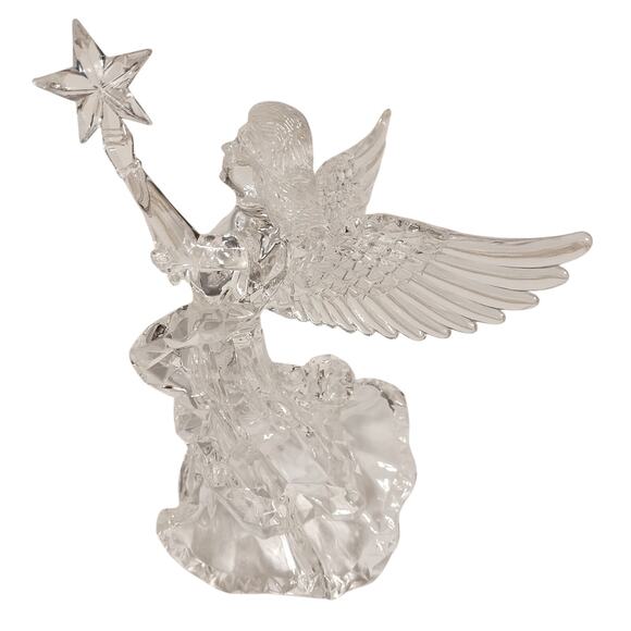 Vintage Acrylic Angel with Star Tree Topper - Picture 7 of 7